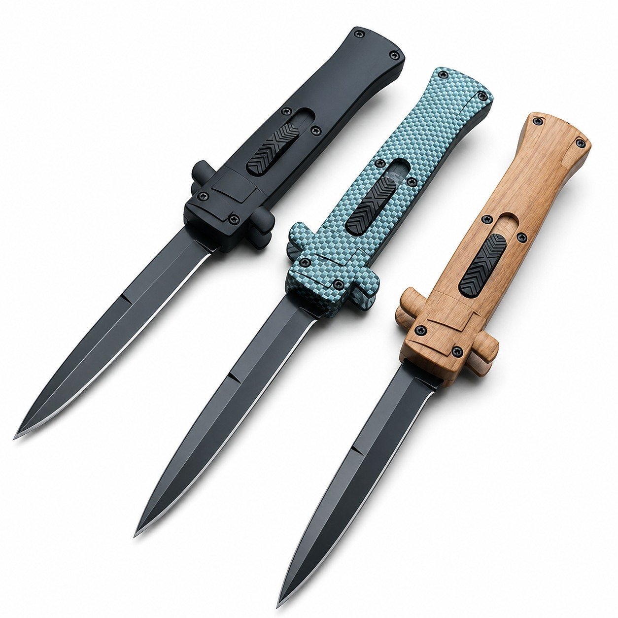 9 Inch Italian Stiletto OTF Automatic Knife