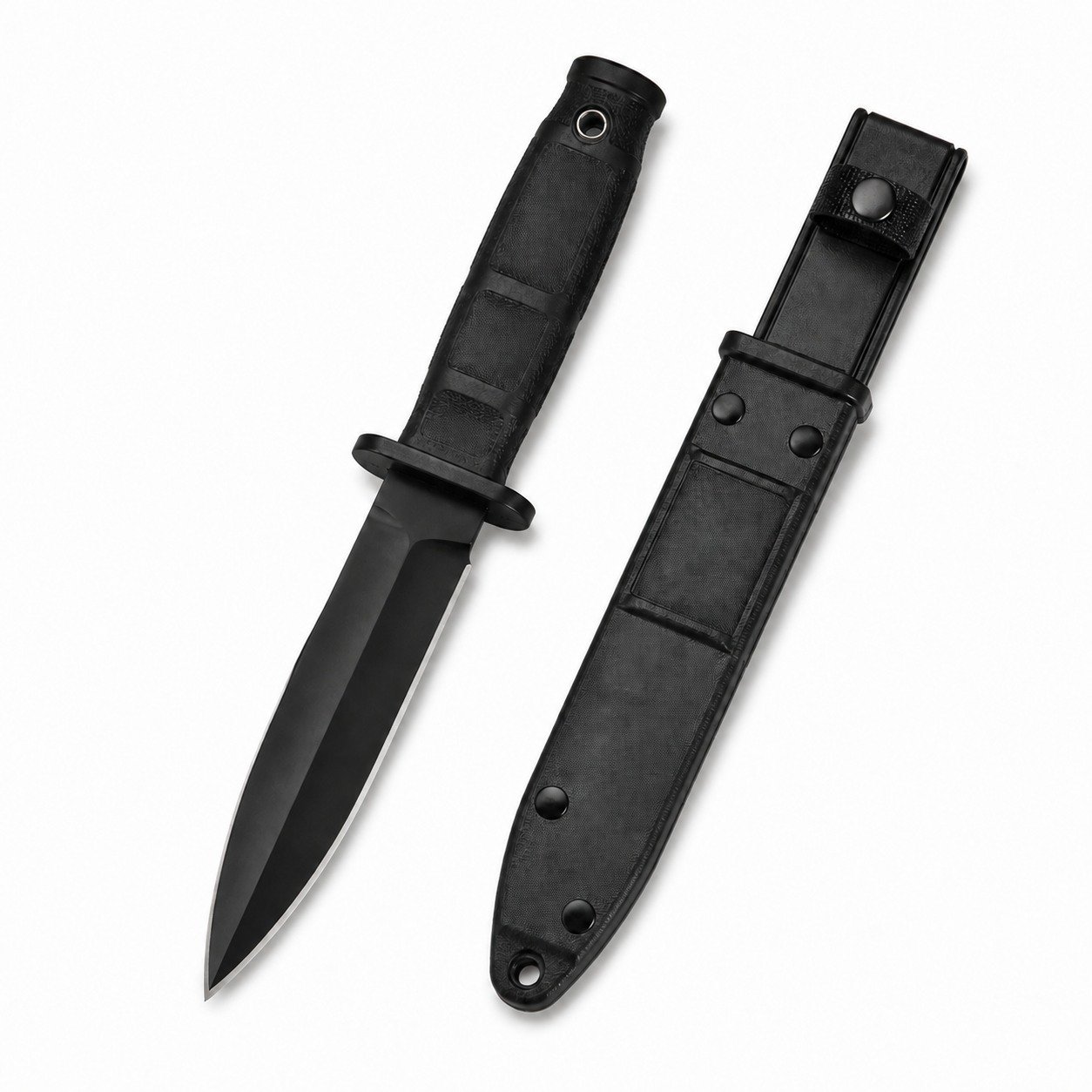 AK12 Czarny nóż ze stałym ostrzem