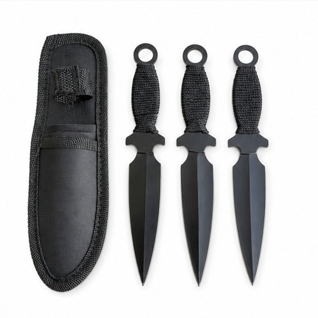 Practice Throwing Knife Set YF054 – 3-Piece, Black