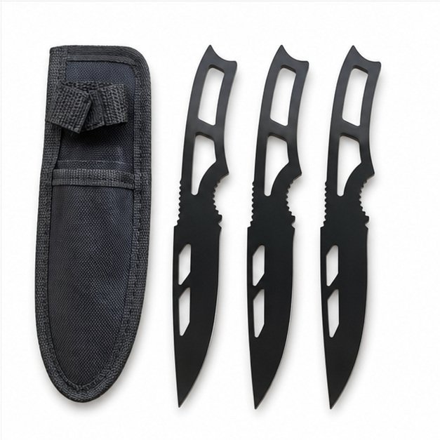 Practice Throwing Knife Set YF096 – 3-Piece, Black